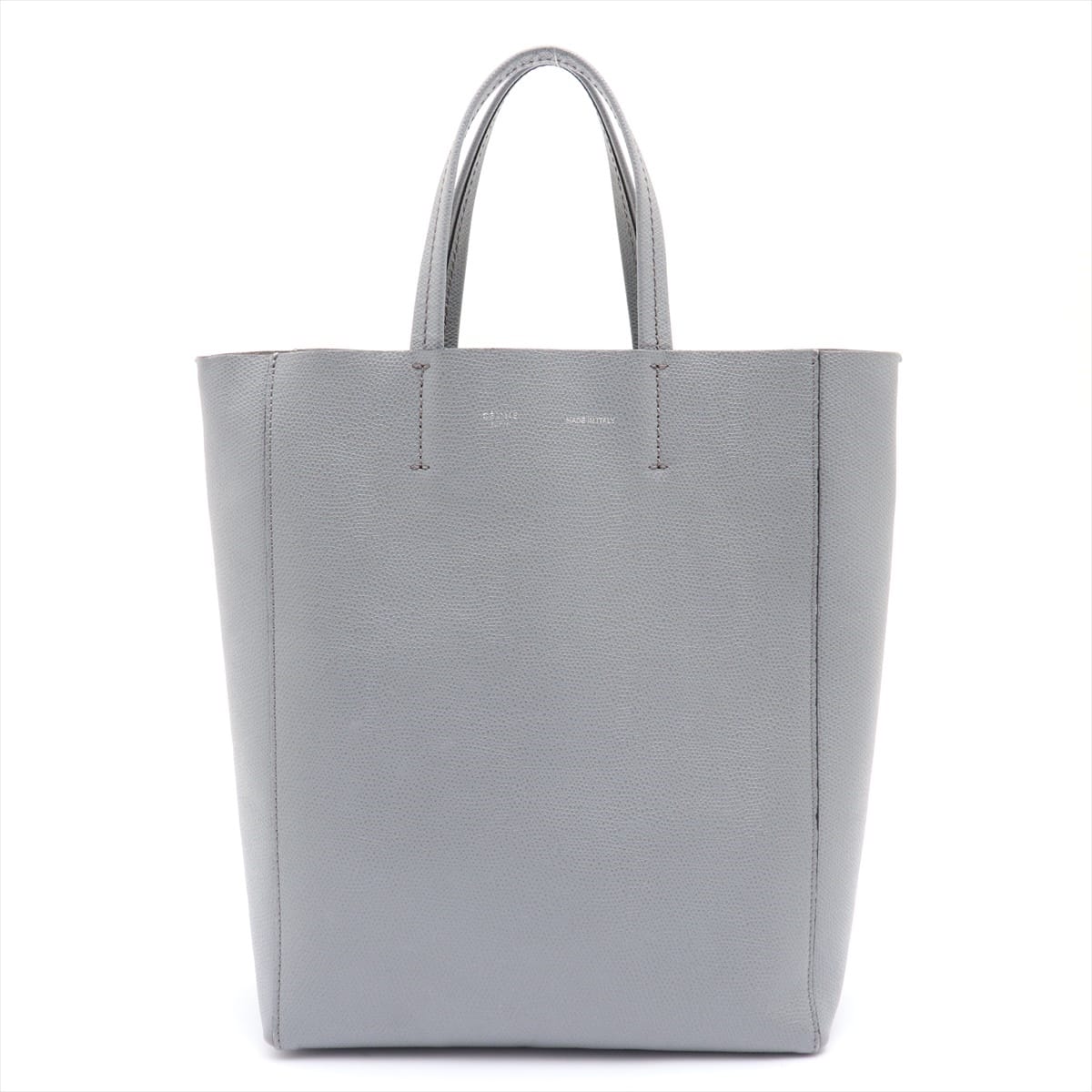CELINE Vertical Cabas Small Leather 2way shoulder bag Grey