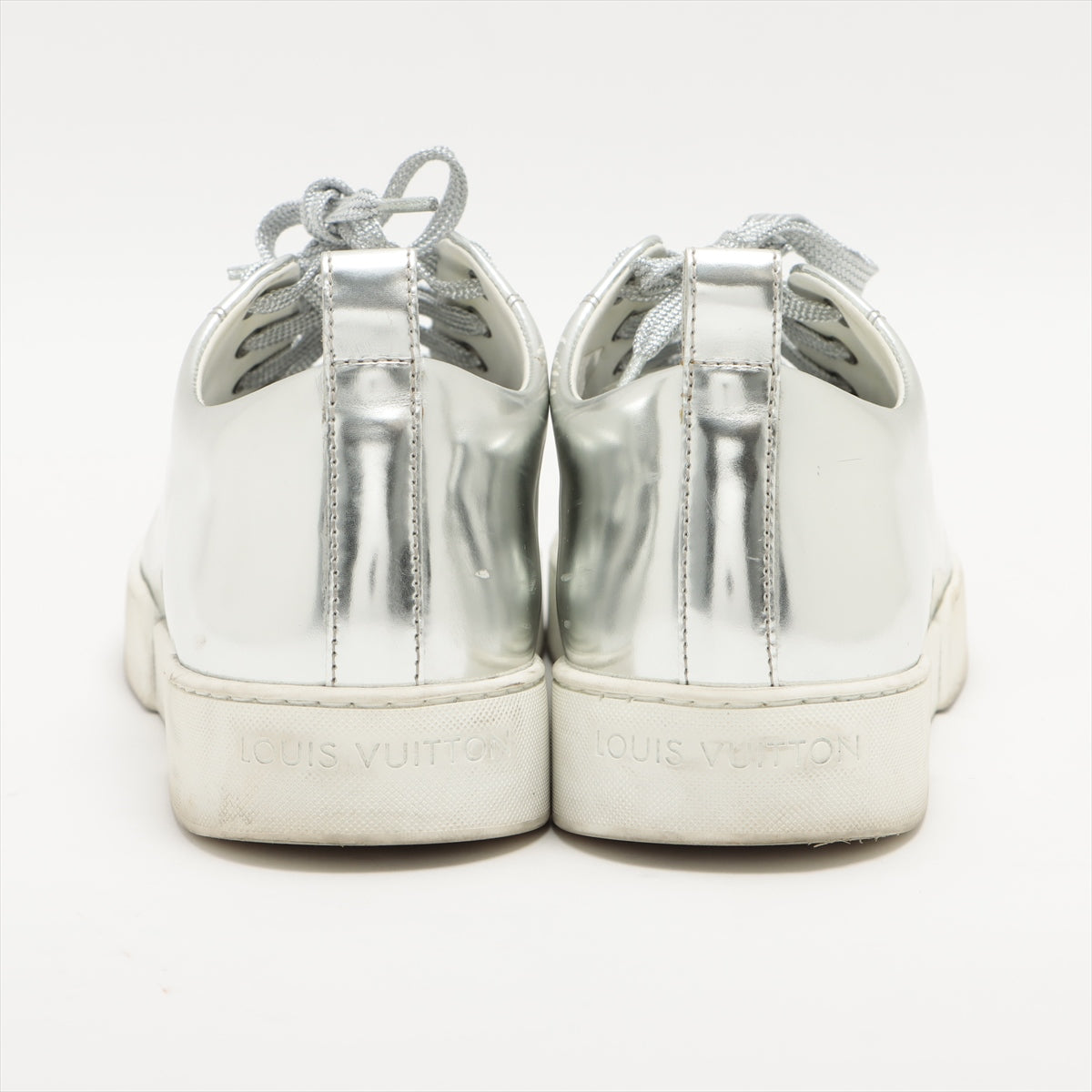 Louis Vuitton Leather Sneakers 35 Ladies' Silver CL1106 Is there dirt on the insole