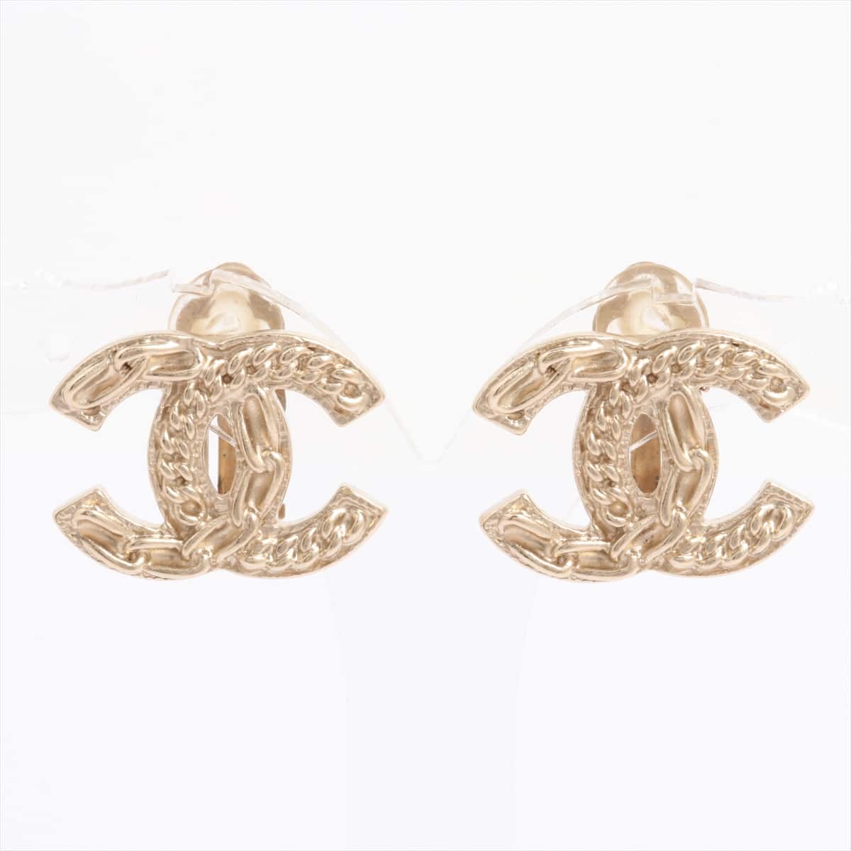 Chanel Coco Mark Earrings (for both ears) GP Gold 10C