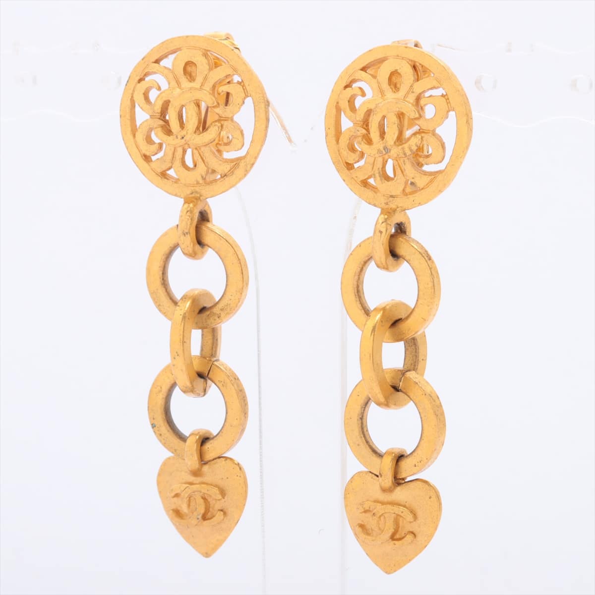 Chanel Coco Mark 95P Earrings (for both ears) GP Gold