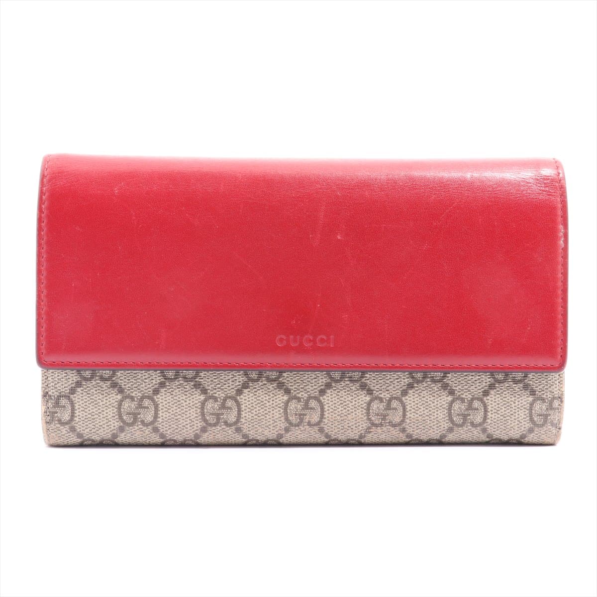 Gucci Guccissima 410100 PVC & leather Wallet Red