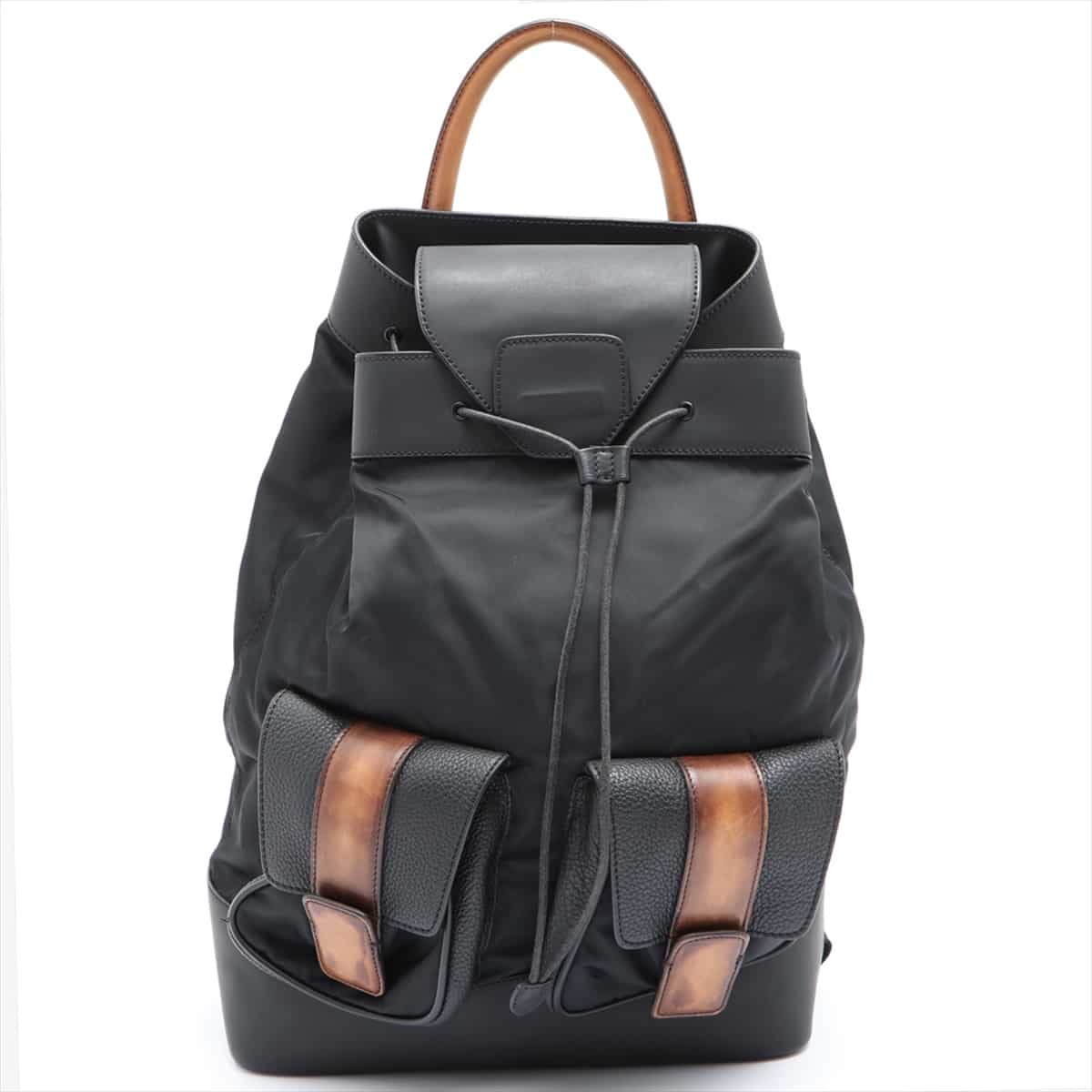 Berluti Nylon & Leather Backpack Black