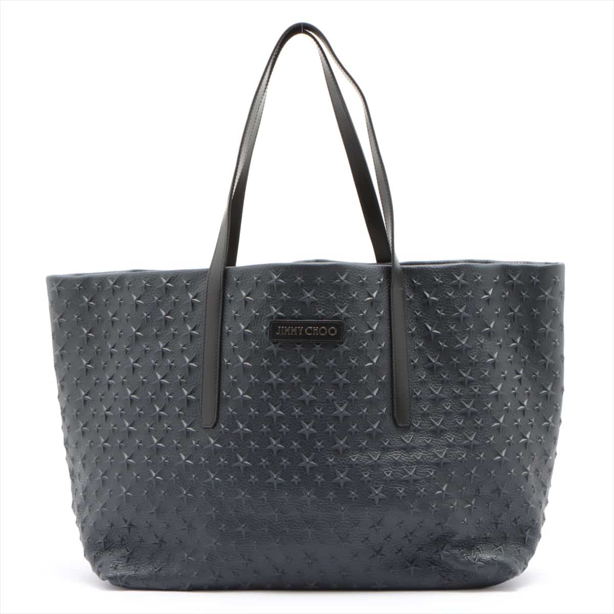 Jimmy Choo Star Emboss Pimlico Leather Tote bag Navy blue