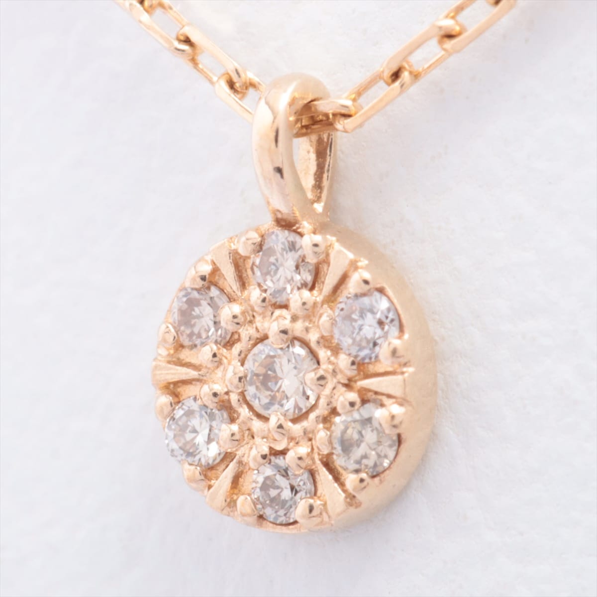 Aget agete diamond Necklace K10YG 0.03ct