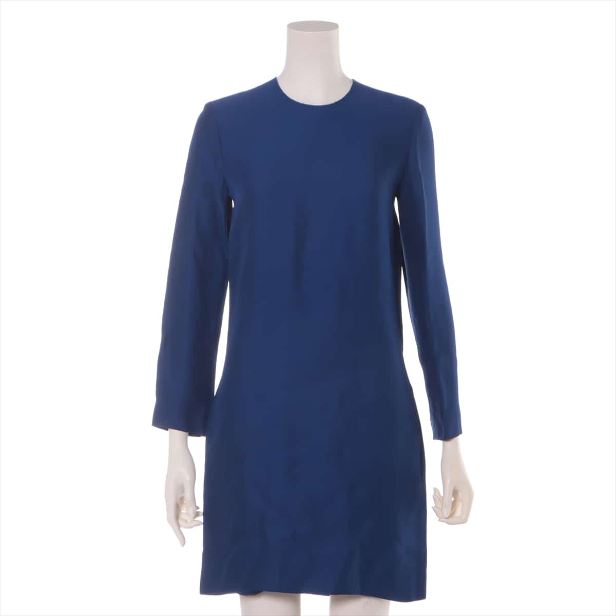 CELINE Phoebe Rayon × Silk Dress 34 Ladies' Blue