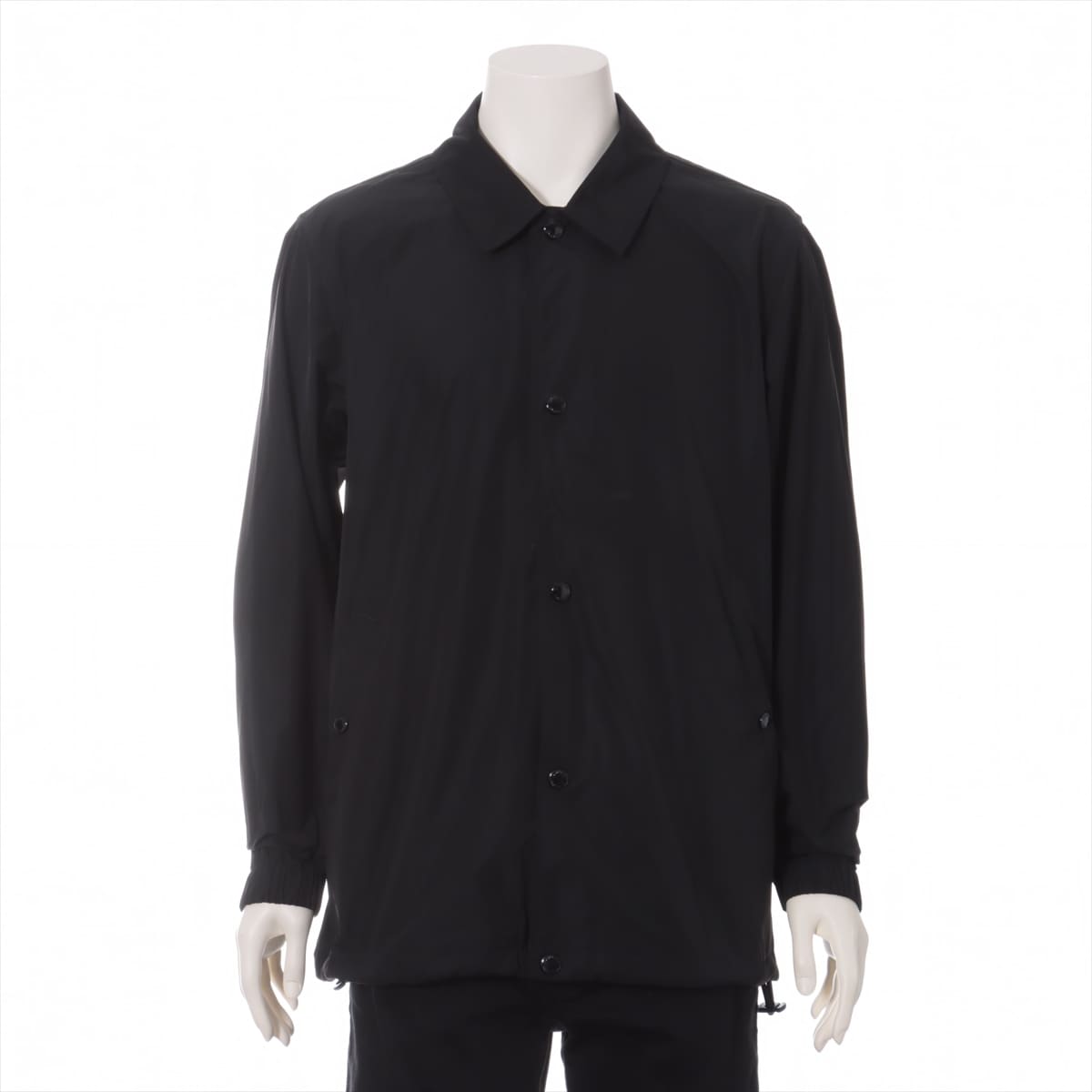 Burberry Polyester Coach jacket 46 Men's Black  Back print