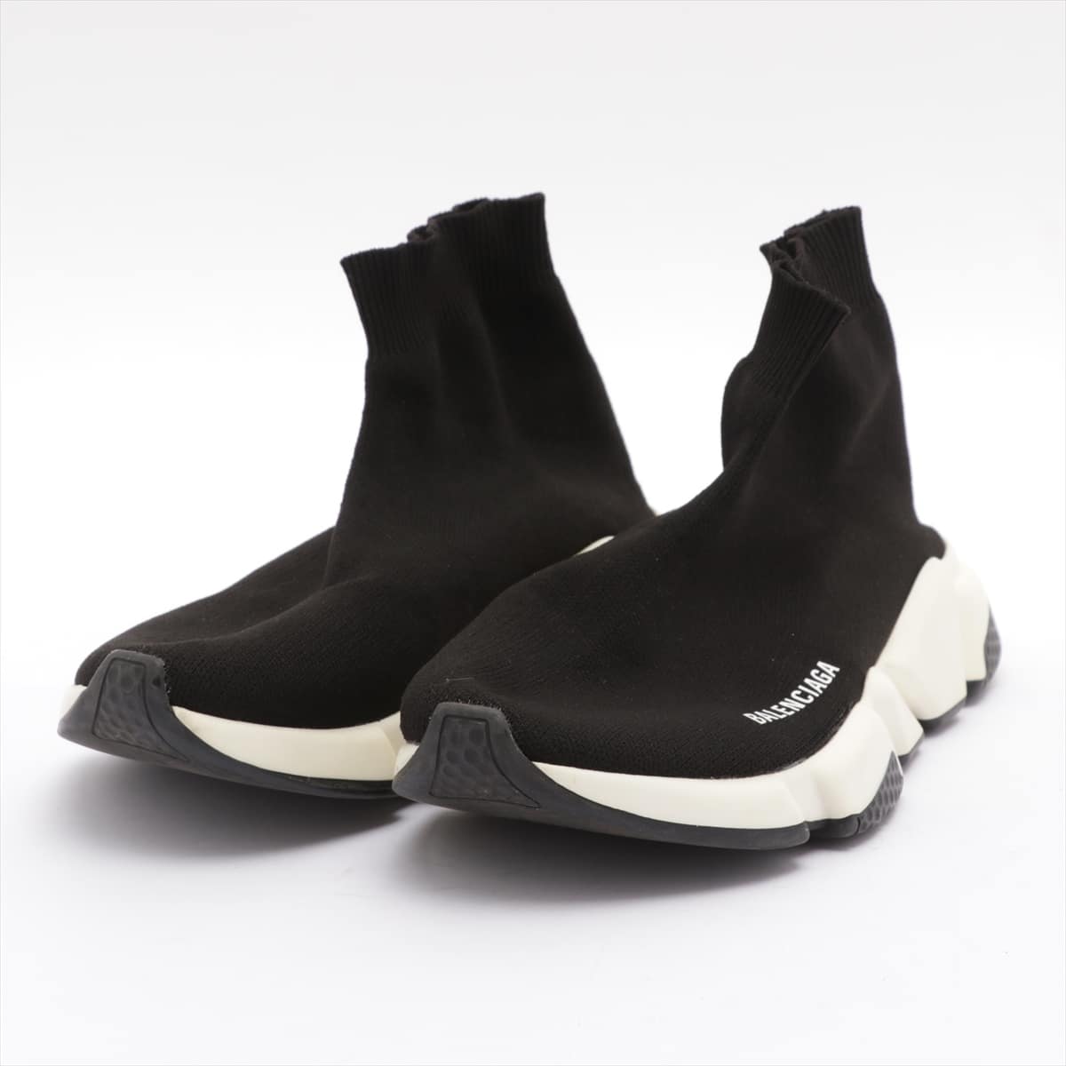 Balenciaga Speed trainer Knit High-top Sneakers JPN26 Men's Black × White