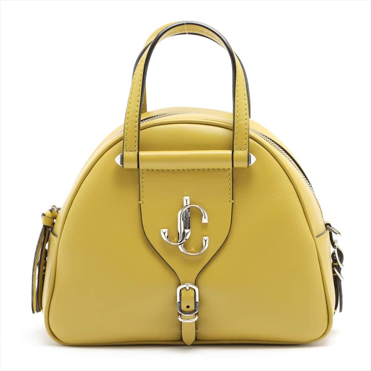 Jimmy Choo Varenne bowling Leather 2way handbag Yellow