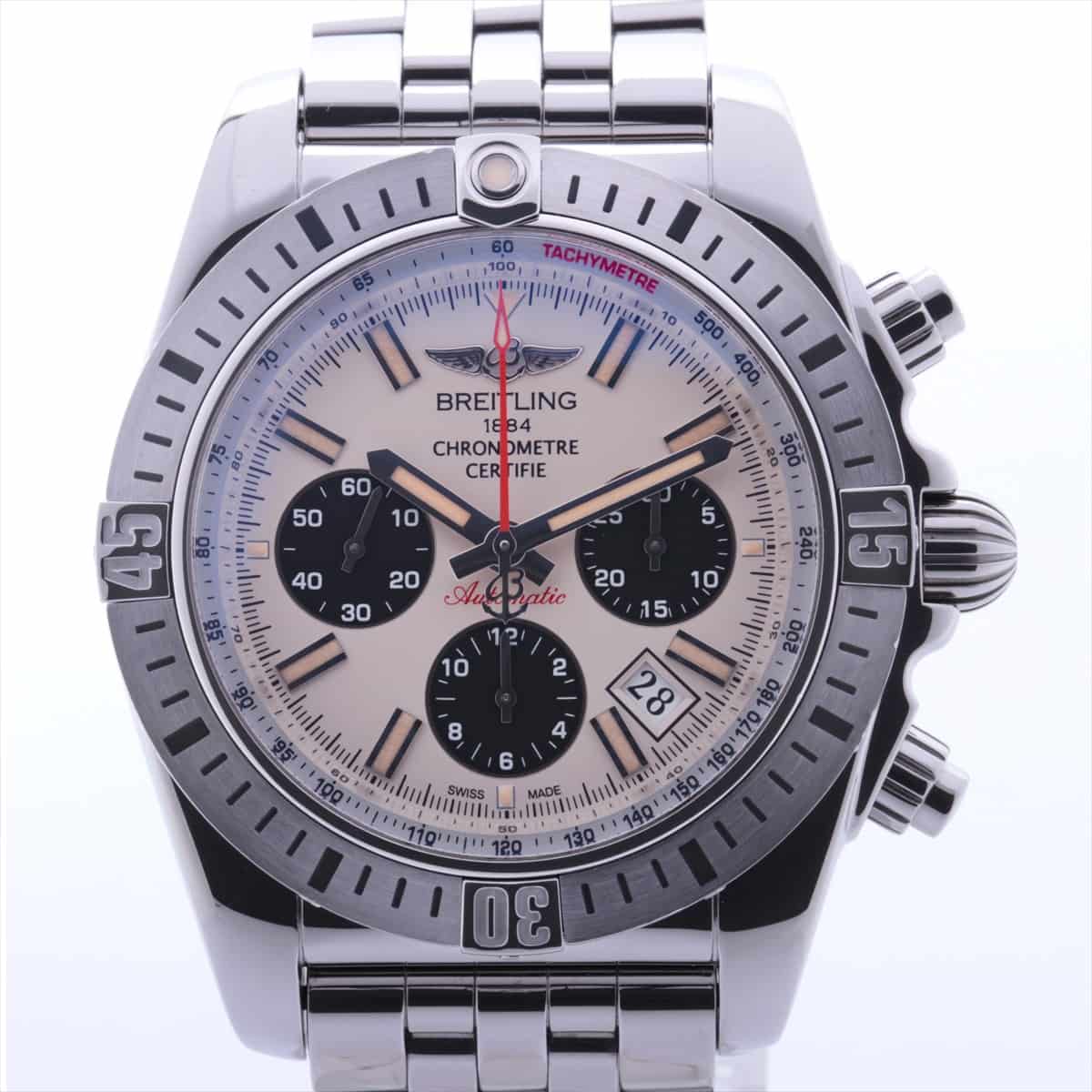 Breitling Chronomat AB0115 SS AT Silver-Face Extra Link 1