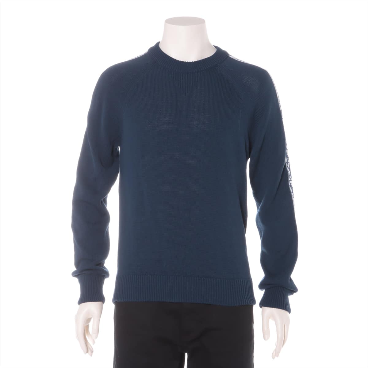 DIOR 19AW Cotton Sweater XS Men's Navy blue  sleeve oblique