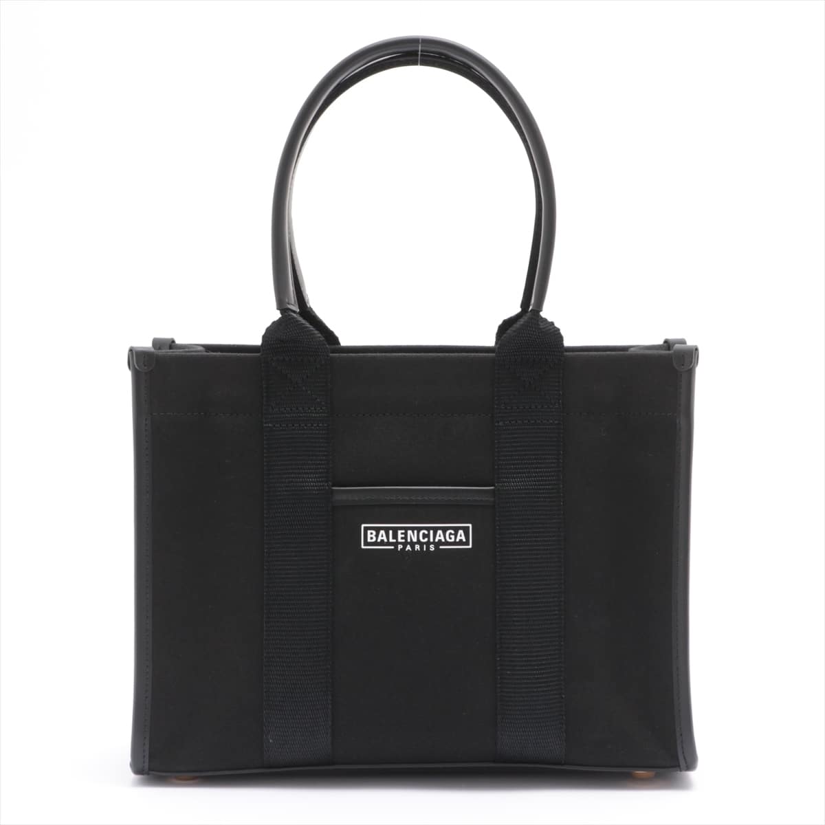 Balenciaga Hardware Canvas & leather 2way handbag Black 671402