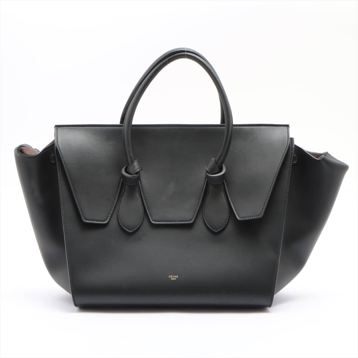 CELINE Thailand Leather Hand bag Black with pouch