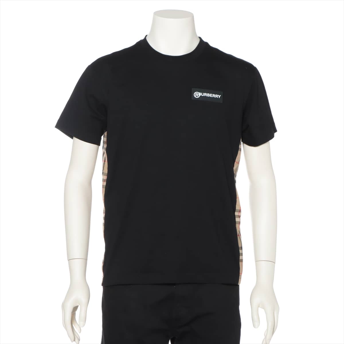 Burberry Nova Check Cotton T-shirt XXS Men's Black