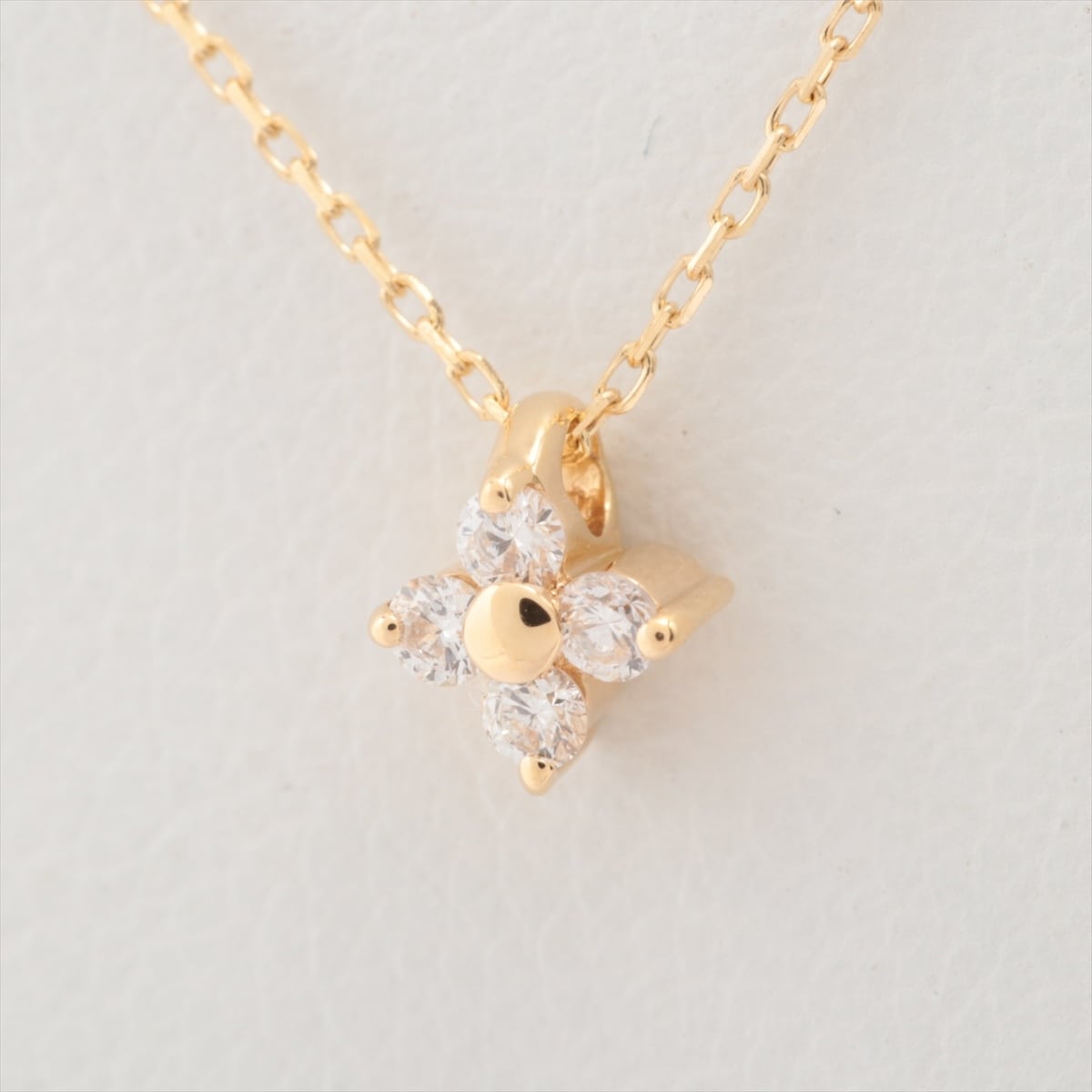 Ete diamond Necklace K18(YG) 0.9g 0.05