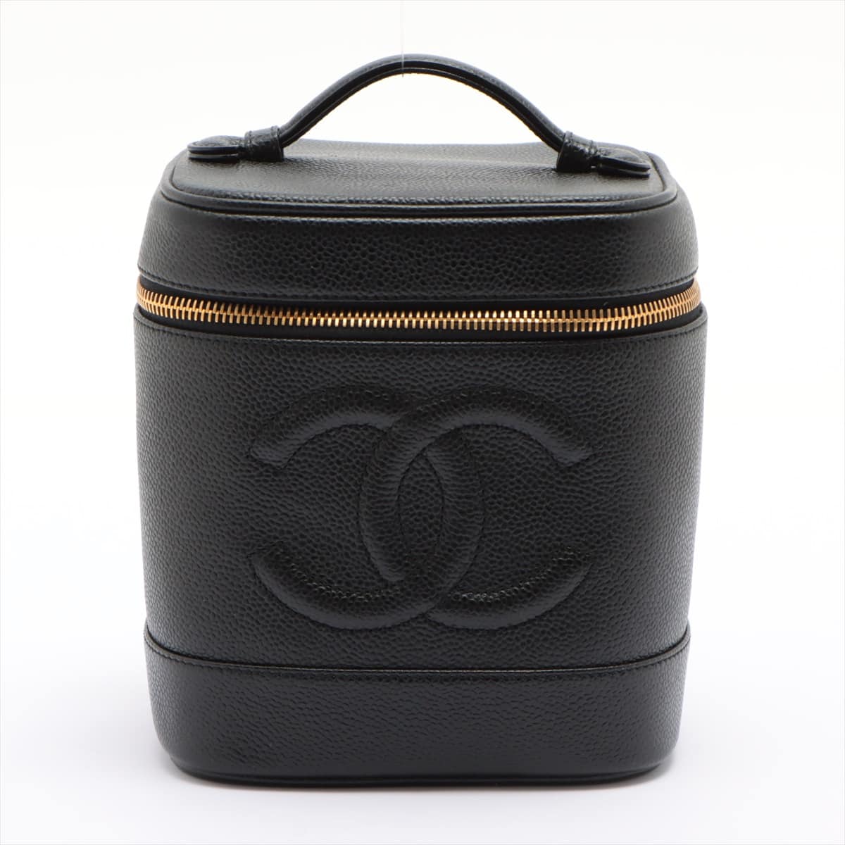 Chanel Coco Mark Caviarskin Vanity bag Black Gold Metal fittings 5XXXXXX