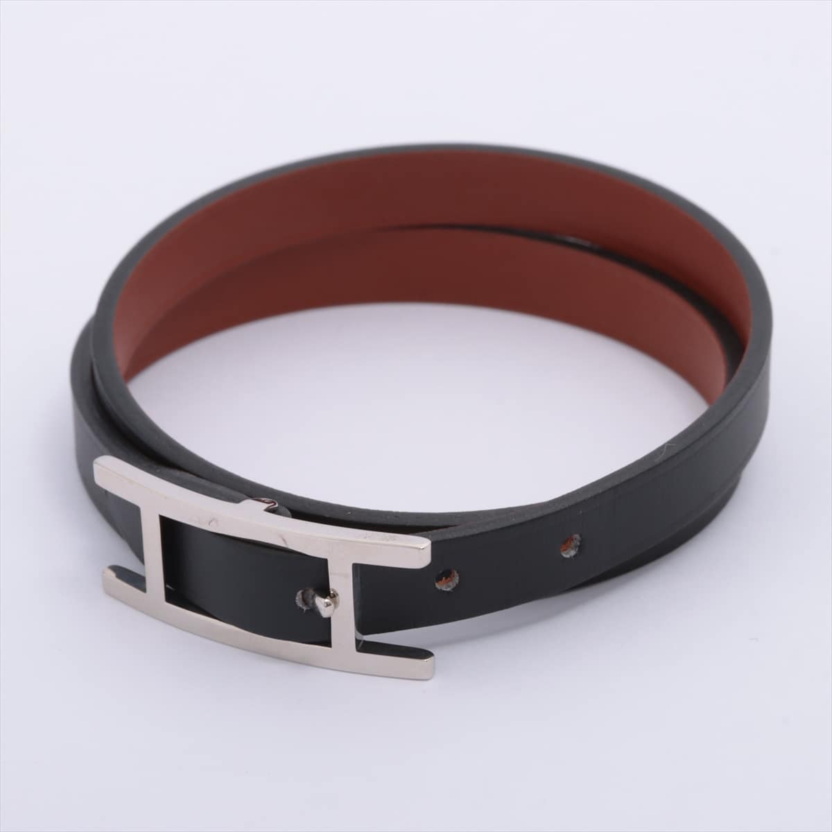 Hermès Api 3 T: 2015 Bracelet GP & Leather Black