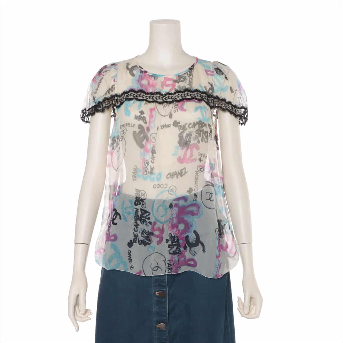 Chanel 07C Silk Cut & Sew 40 Ladies' Multicolor  Graffiti Innerwear missing