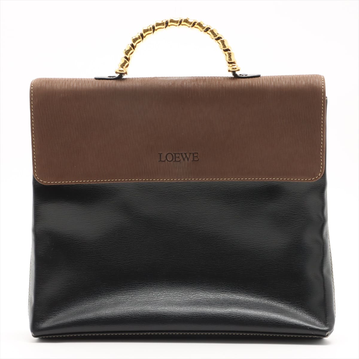 Loewe Velazquez Leather Hand bag Black