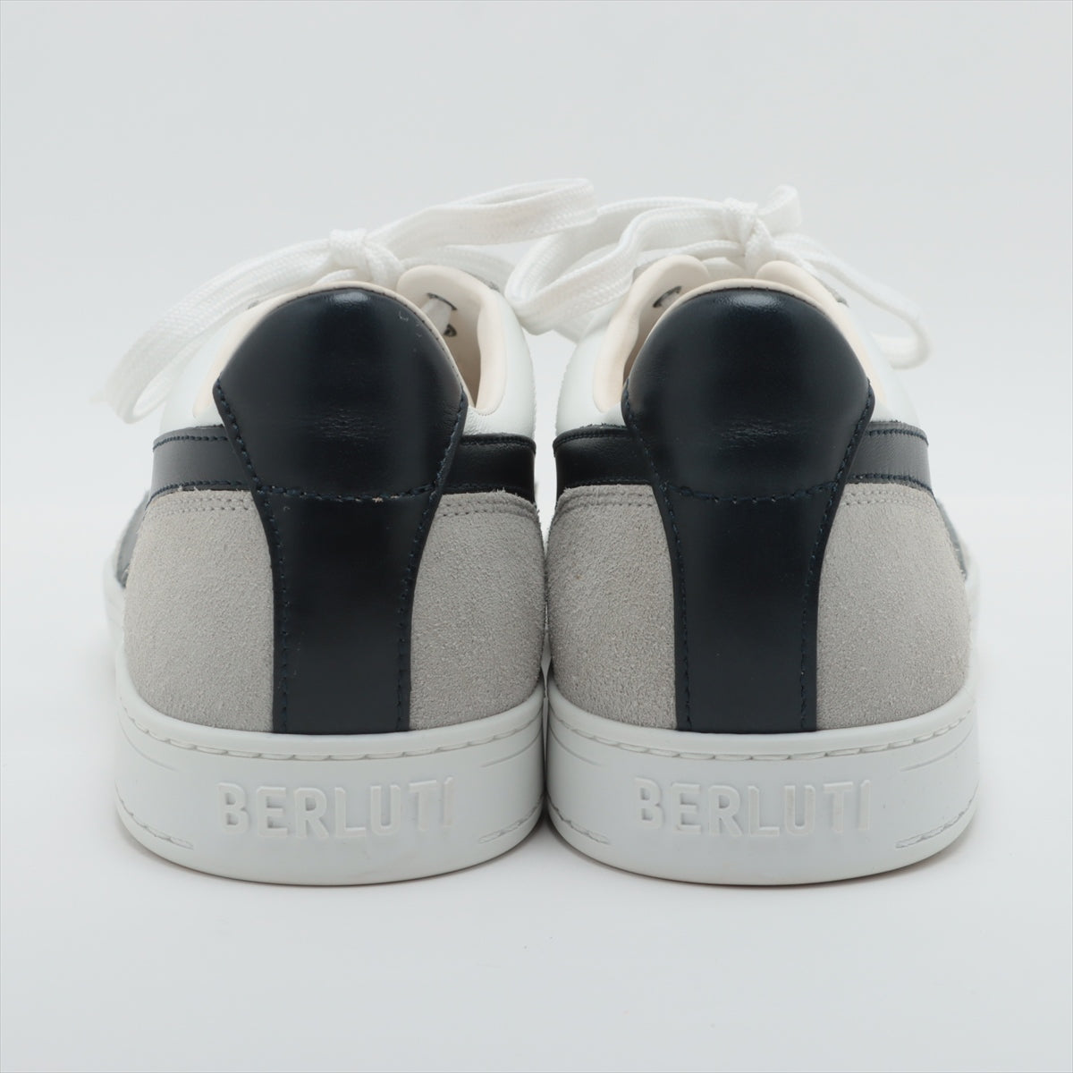Berluti playtime Leather & Suede Sneakers 8.5 Men's Gray x white Calligraphy box There is a storage bag