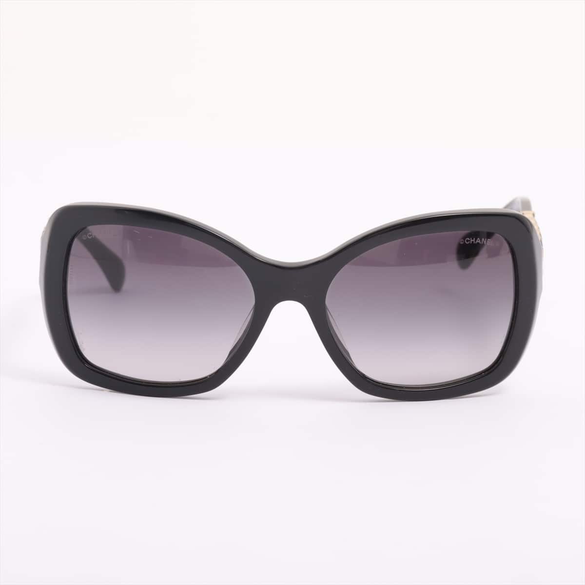 Chanel 5305-A Coco Mark Sunglasses Plastic Black