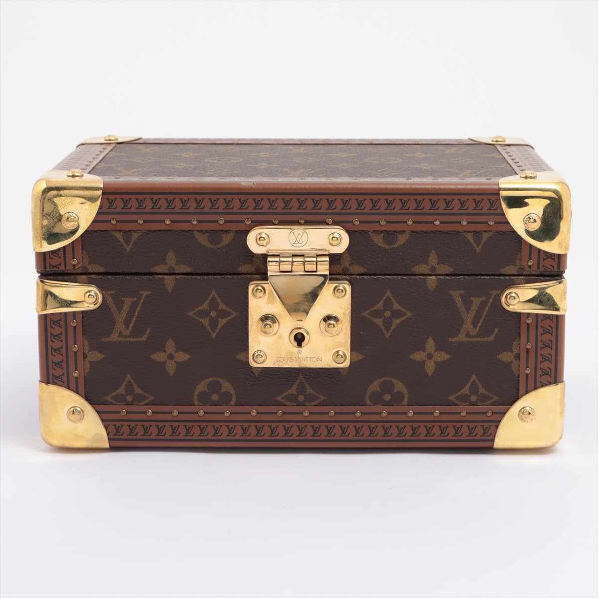 Louis Vuitton M47003 Coffret Tresor 24 AS0067 Jewelry case GP×PVC Brown