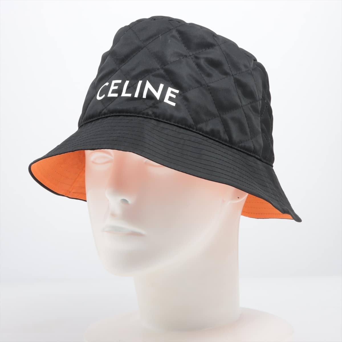 CELINE Logo Hat Polyester & Nylon Black