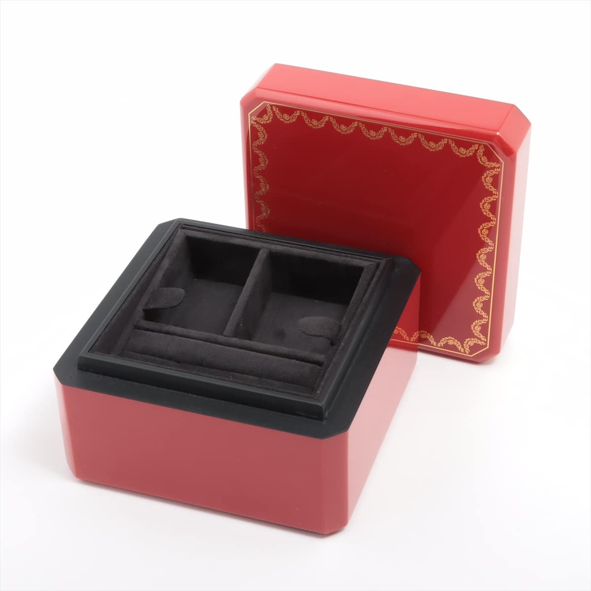 Cartier Jewelry case Wood Red