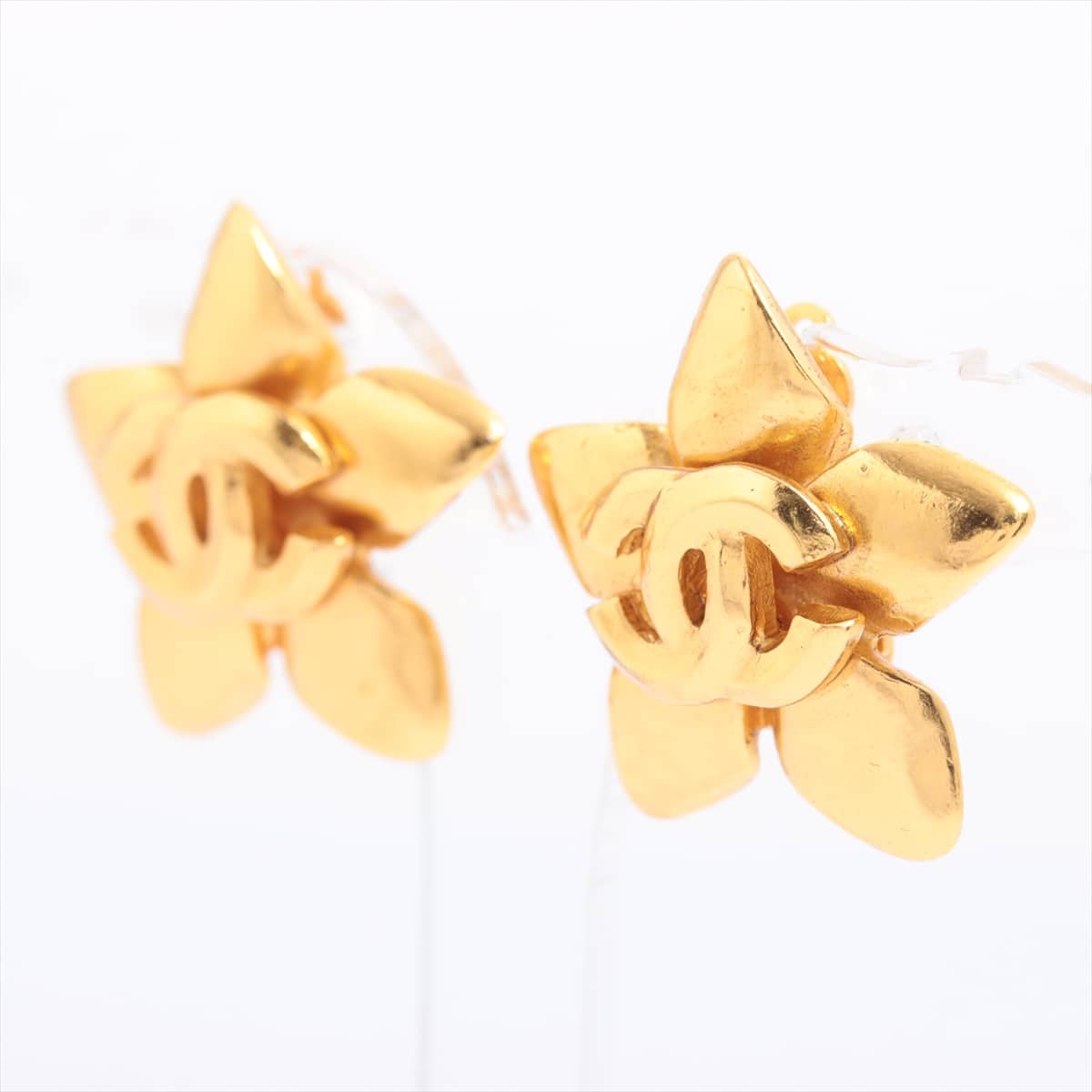 Chanel Coco Mark 96P Earrings (for both ears) GP Gold Star