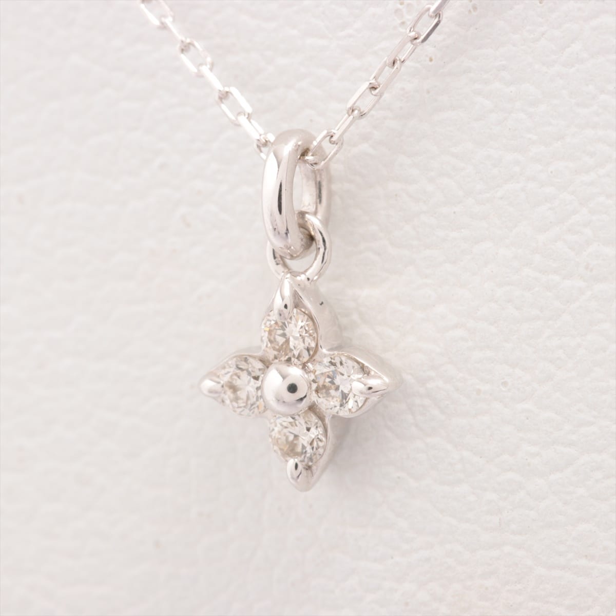 Samantha Tiara diamond Necklace K10WG 0.9g 0.05