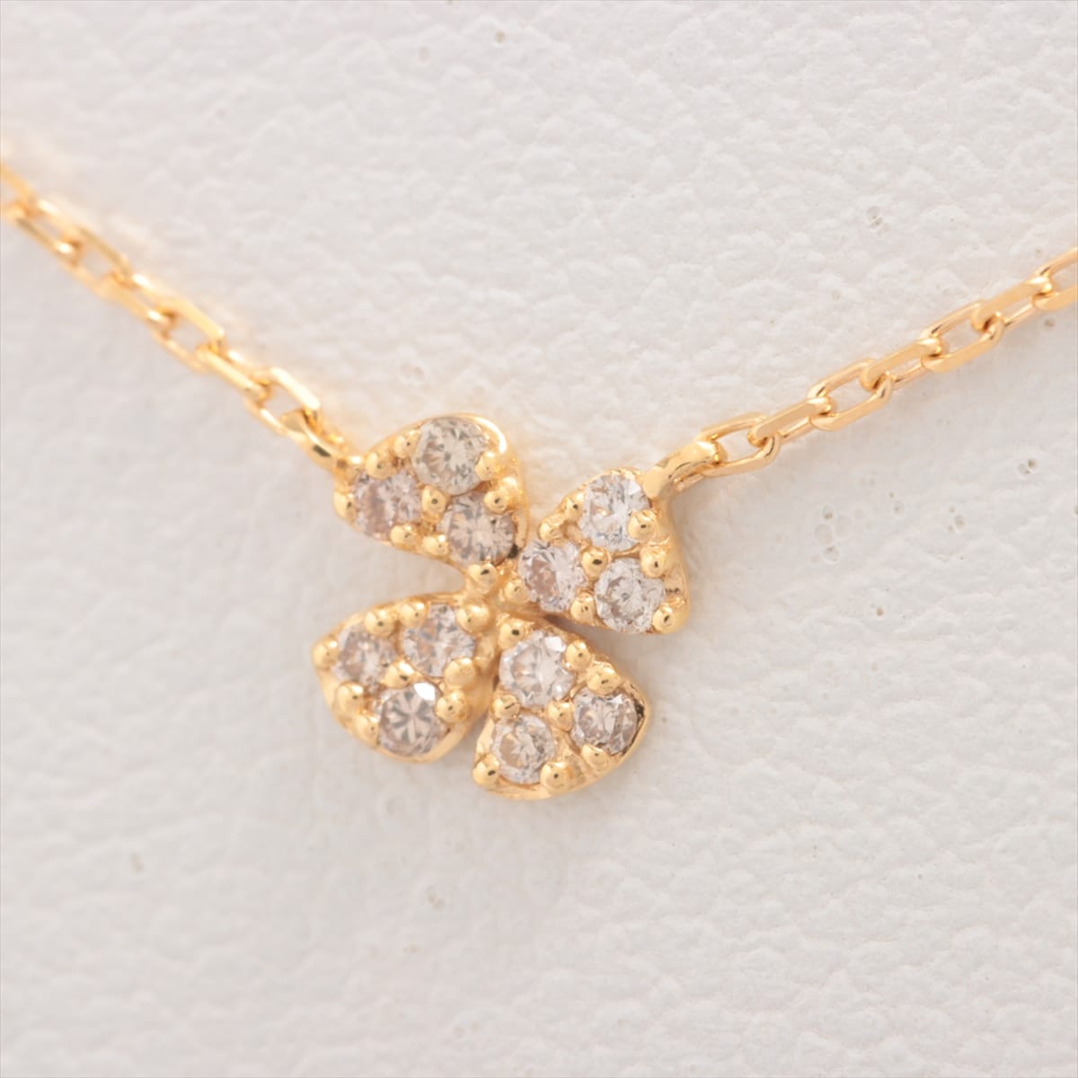 Aget diamond Necklace K18(YG) 1.1g 0.05