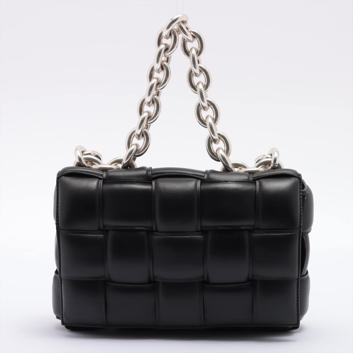 Bottega Veneta The Chain Cassette Leather Shoulder bag Black