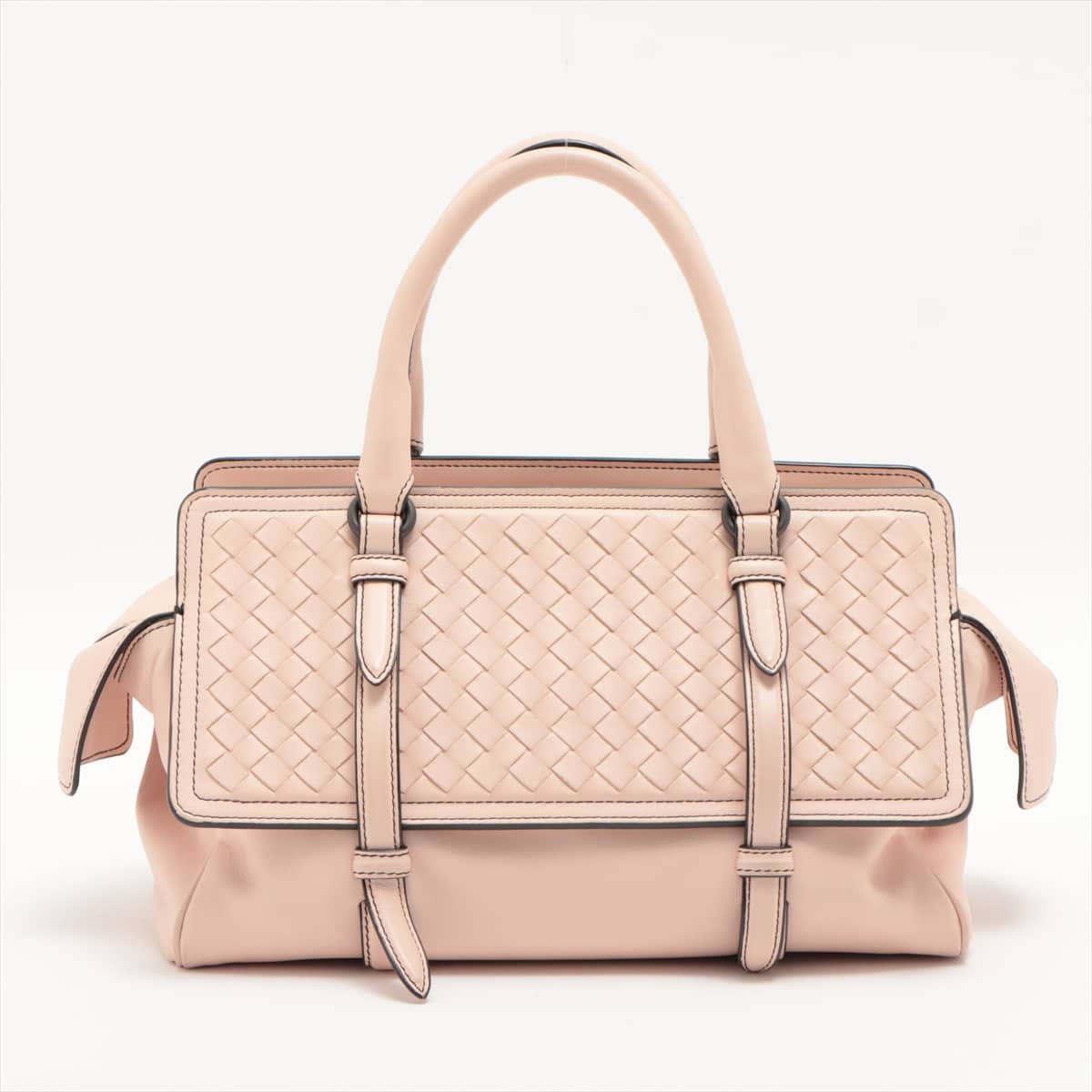 Bottega Veneta Intrecciato Leather Hand bag Pink With mirror