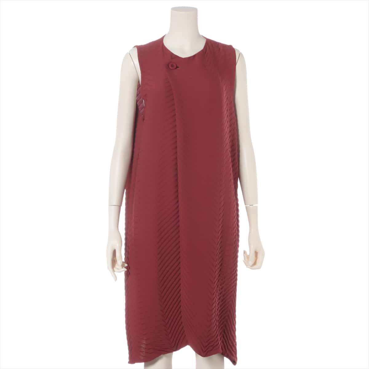 ISSEY MIYAKE Polyester Dress 2 Ladies' Brown  IM82FE513