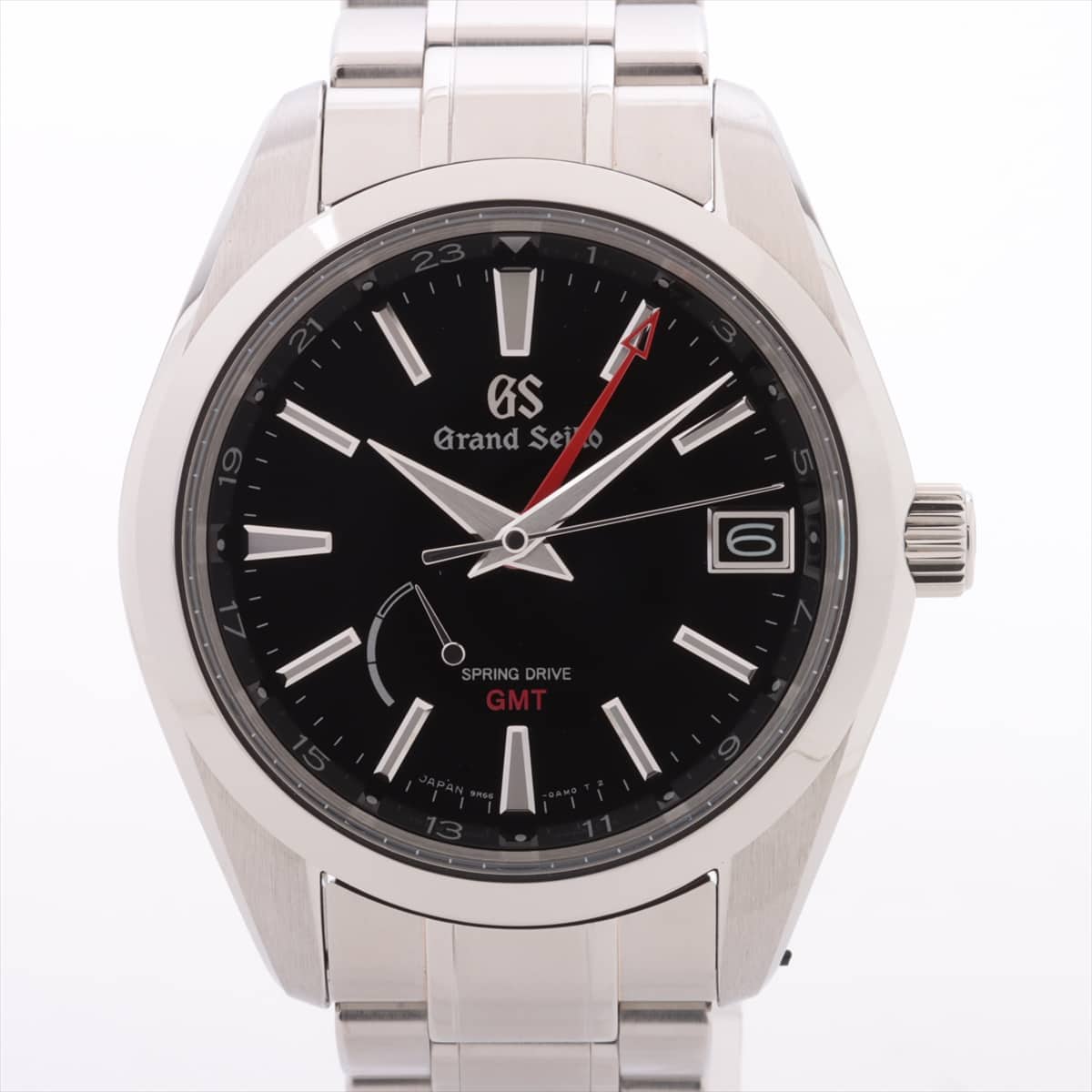 Grand Seiko Spring Drive GMT SBGE211 SS AT Black-Face Extra Link 4