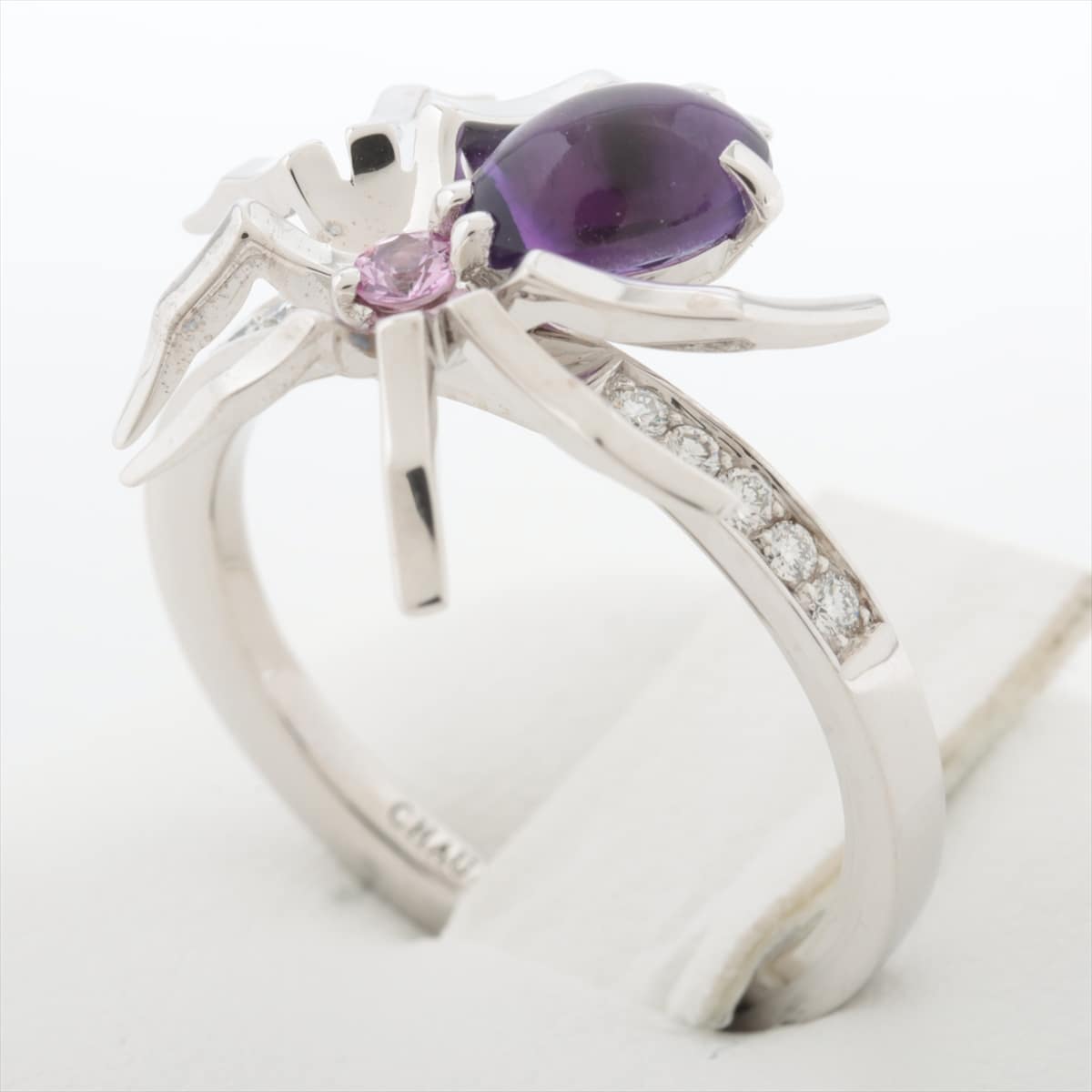 Chaumet Attrape-moi spiders Amethyst Pink sapphire rings 750(WG) 5.2g 55