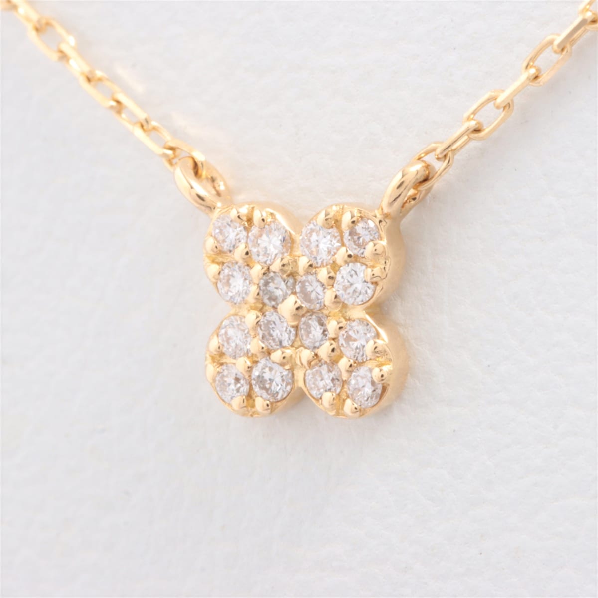 Ete ete diamond Necklace K18YG 0.04ct