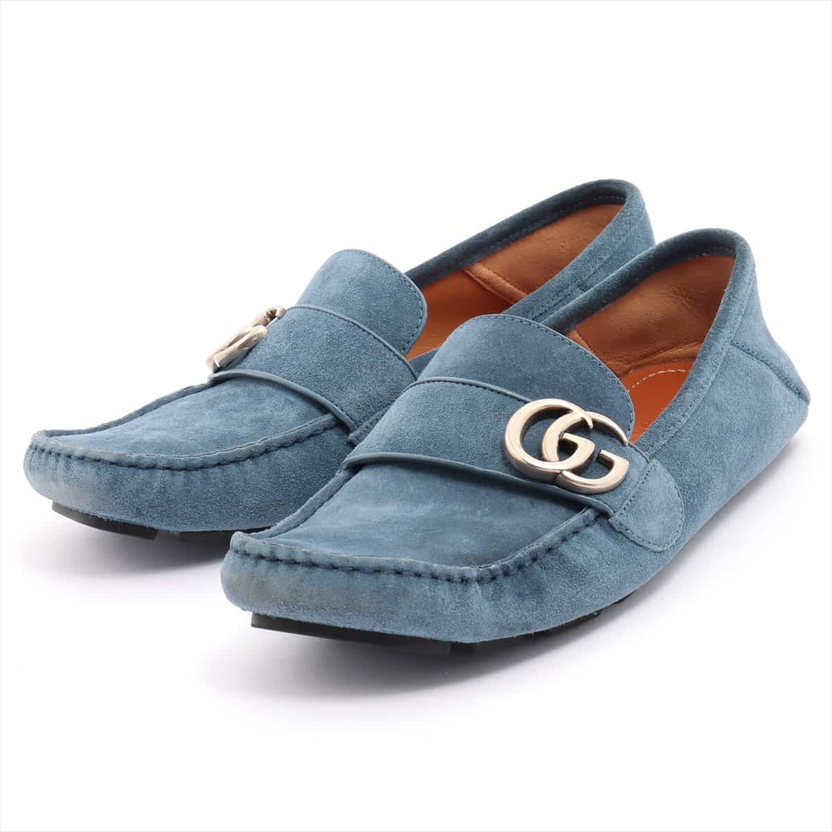 Gucci Suede Driving shoes 6 1/2 Men's Blue