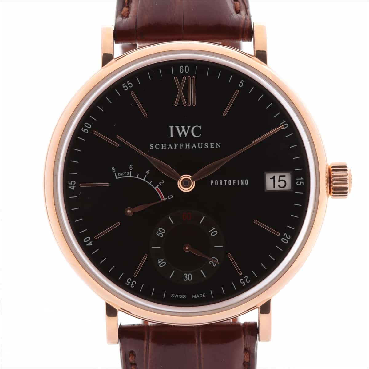 IWC Portofino IW510118 750 & leather Stem-winder Green-Face