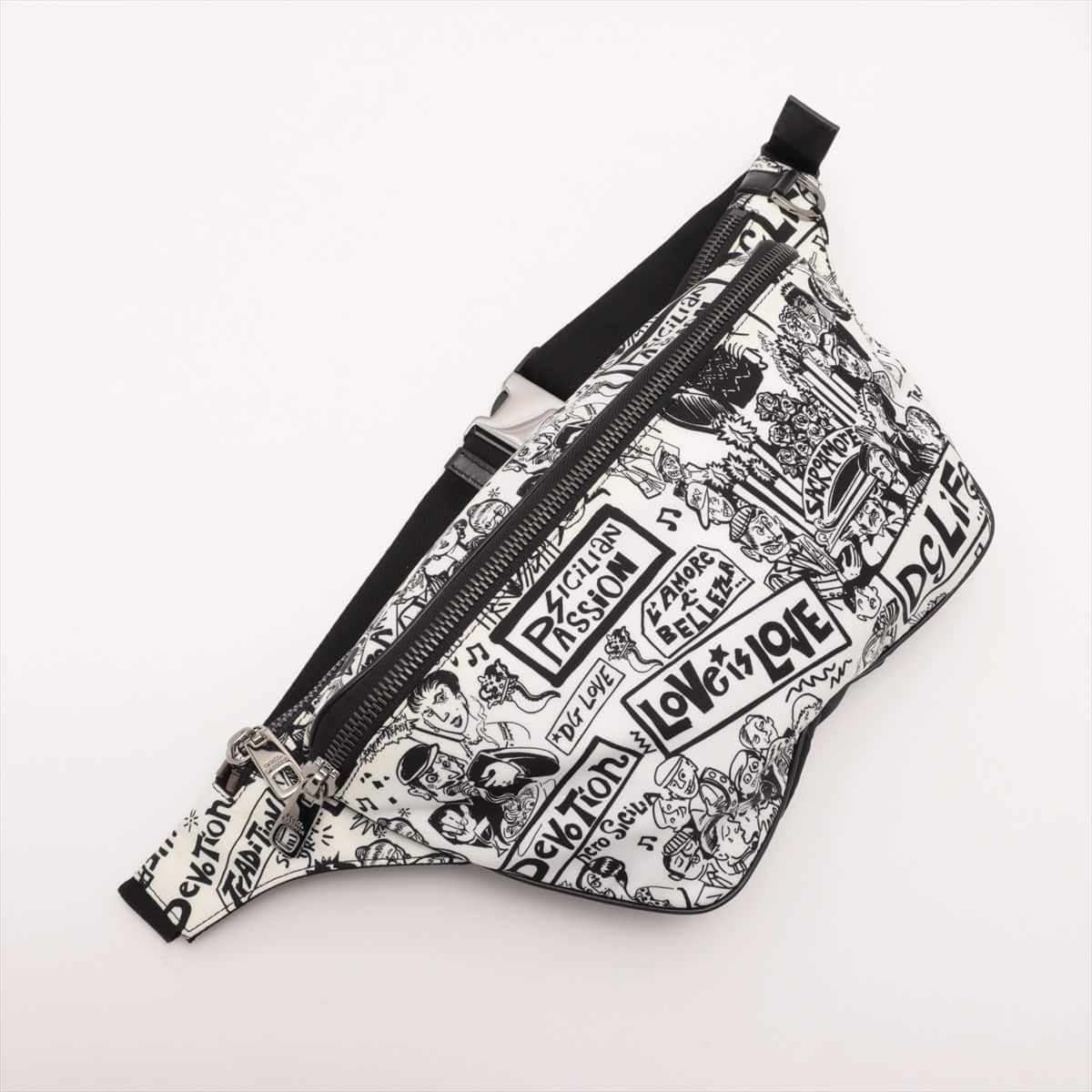 Dolce & Gabbana Nylon Sling backpack Black × White BM1509