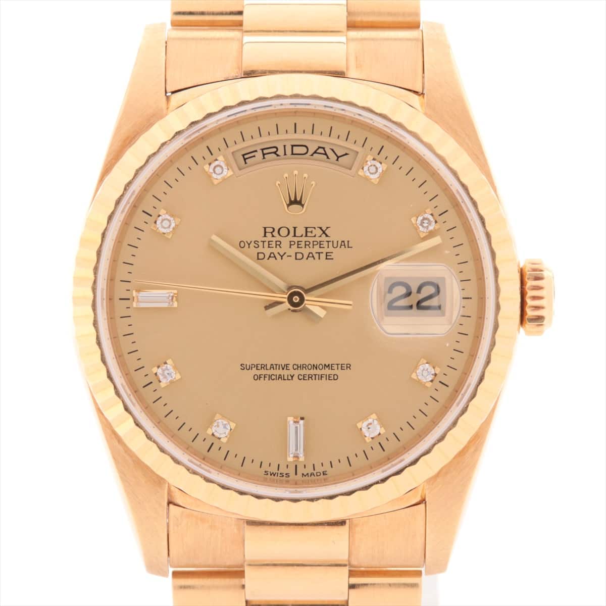 Rolex Day Date 18238A YG AT Champagne-Face Extra Link 1 Inner box only