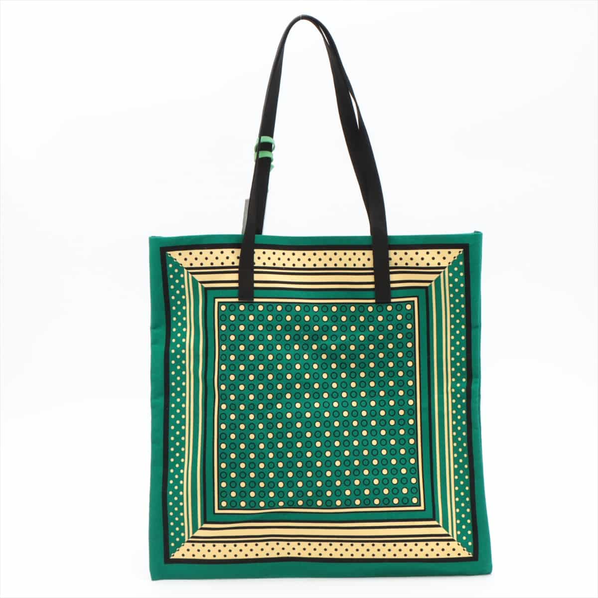 Marni Market canvas Tote bag Green Bandanna