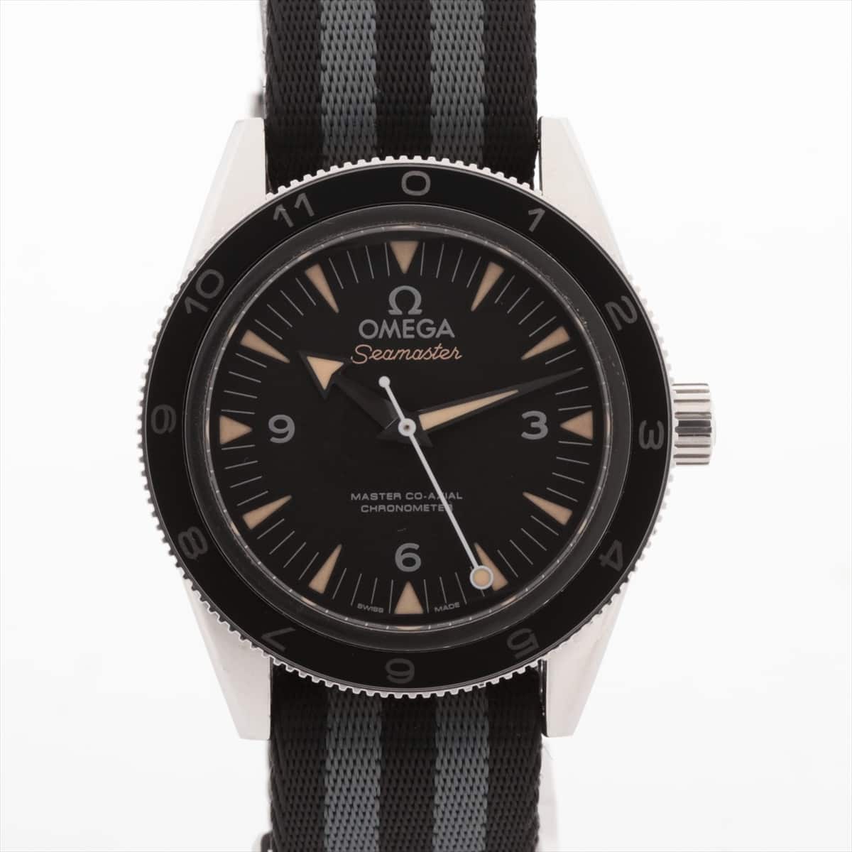 Omega Seamaster 300 Specter limited edition 233.32.41.21.01.001 SS & Nylon AT Black-Face Extra-Link3