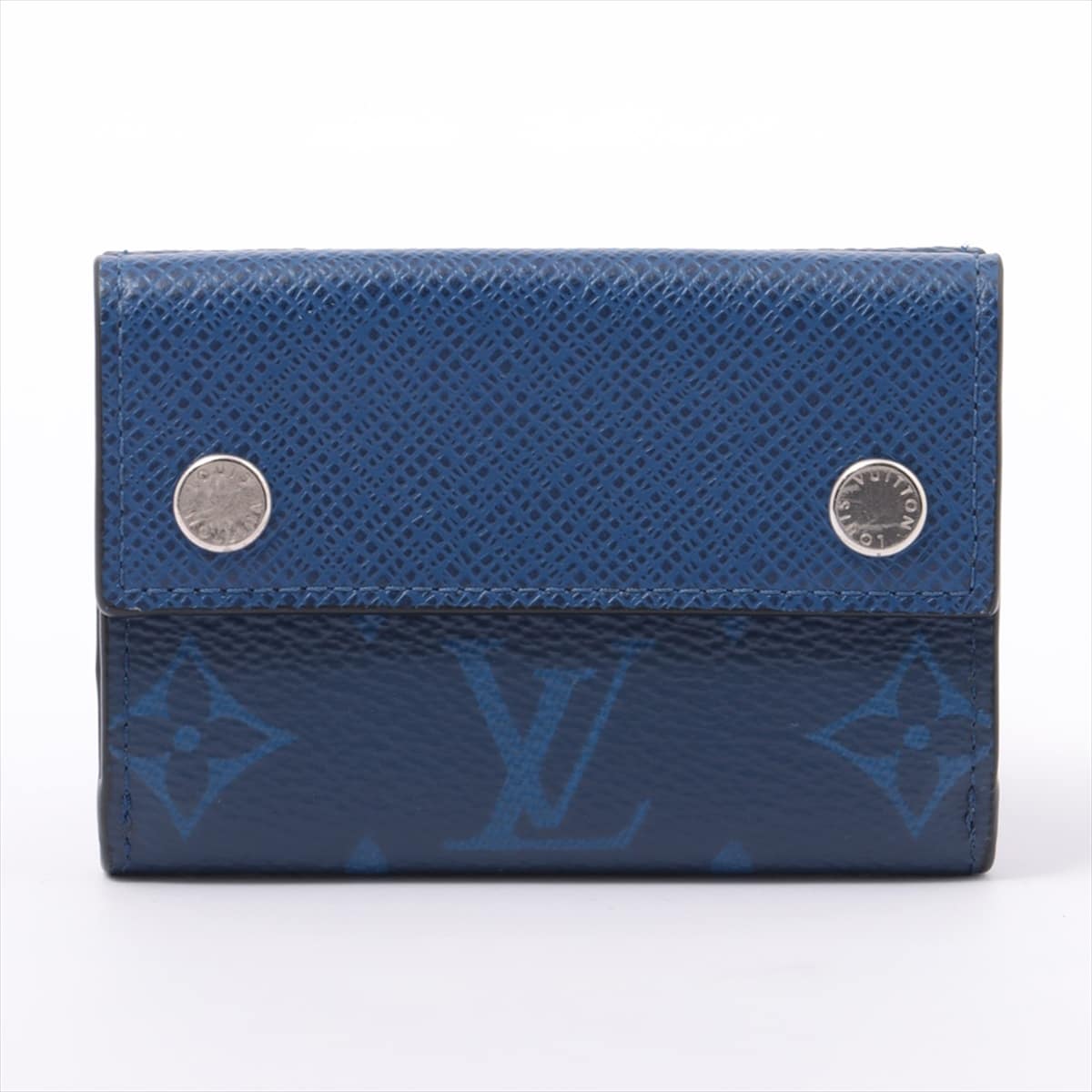 Louis Vuitton Taiga Llama Discovery compact wallet M67620 Cobalt UB4189
