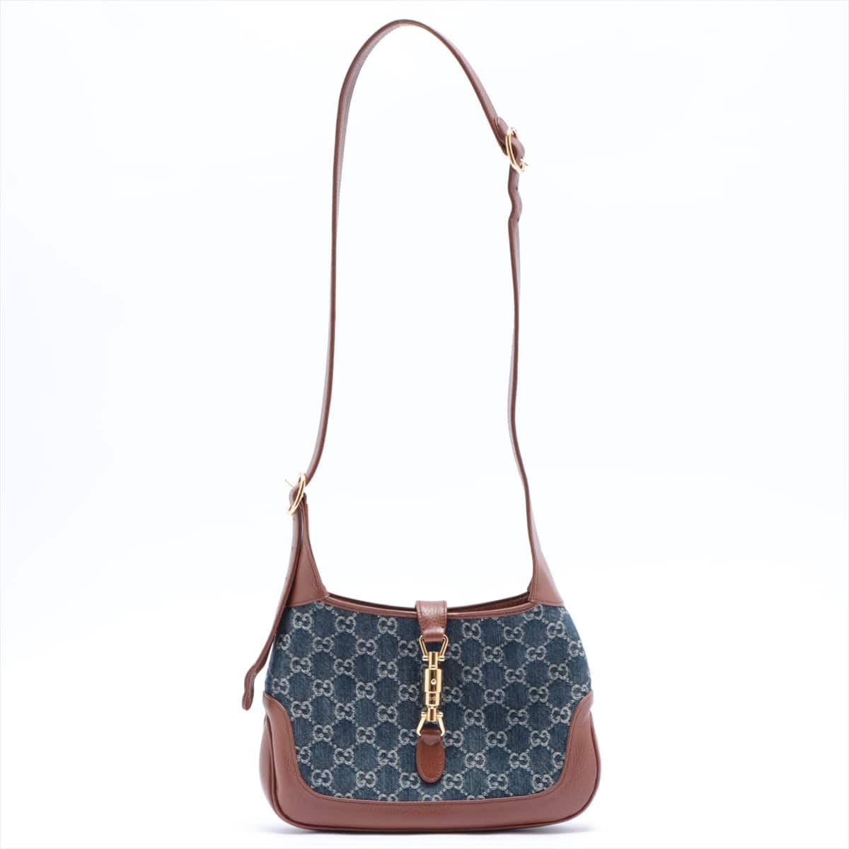 Gucci Jackie Denim & leather Shoulder bag Blue 636706
