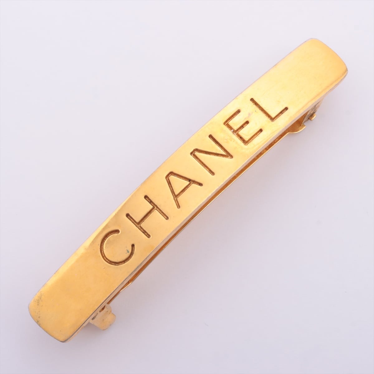 Chanel Logo 97P Hair Slide GP Gold