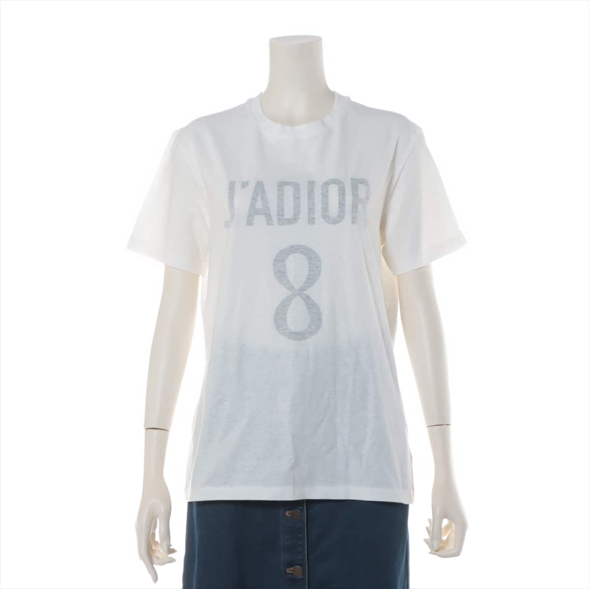 Christian Dior 21 years Cotton & linen T-shirt S Ladies' White  J'ADIOR 8 213T03TC0010;
