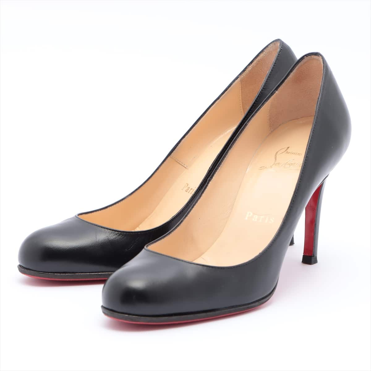 Christian Louboutin Leather Pumps 36 Ladies' Black Resoled