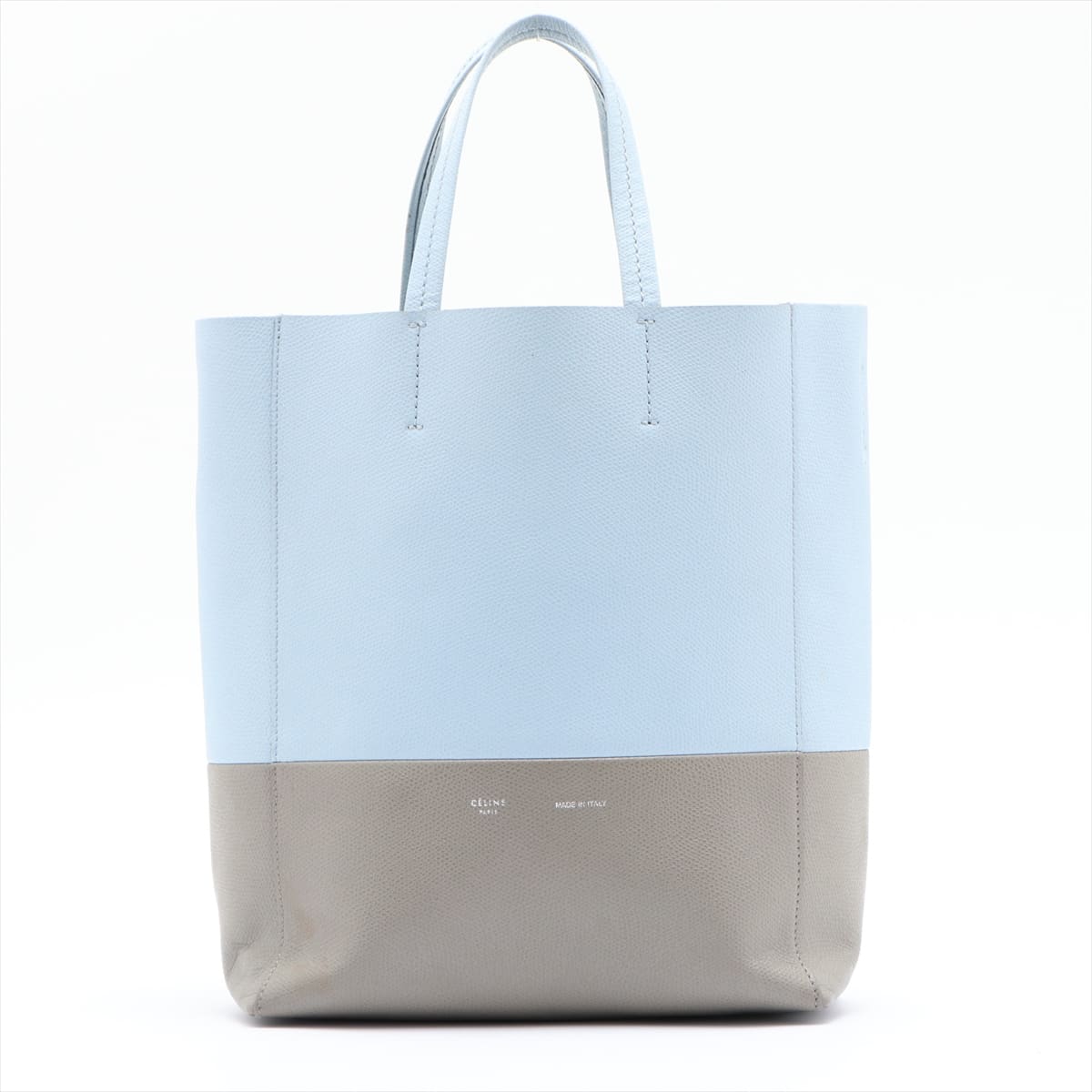 CELINE Vertical Cabas Small Leather 2way shoulder bag Blue Without strap