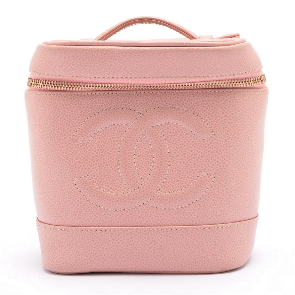 Chanel Coco Mark Caviarskin Vanity bag Pink Gold Metal fittings 8XXXXXX
