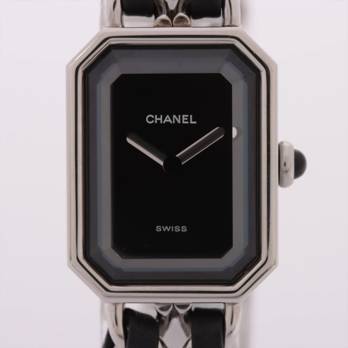 Chanel Premier M SS & Leather QZ Black-Face